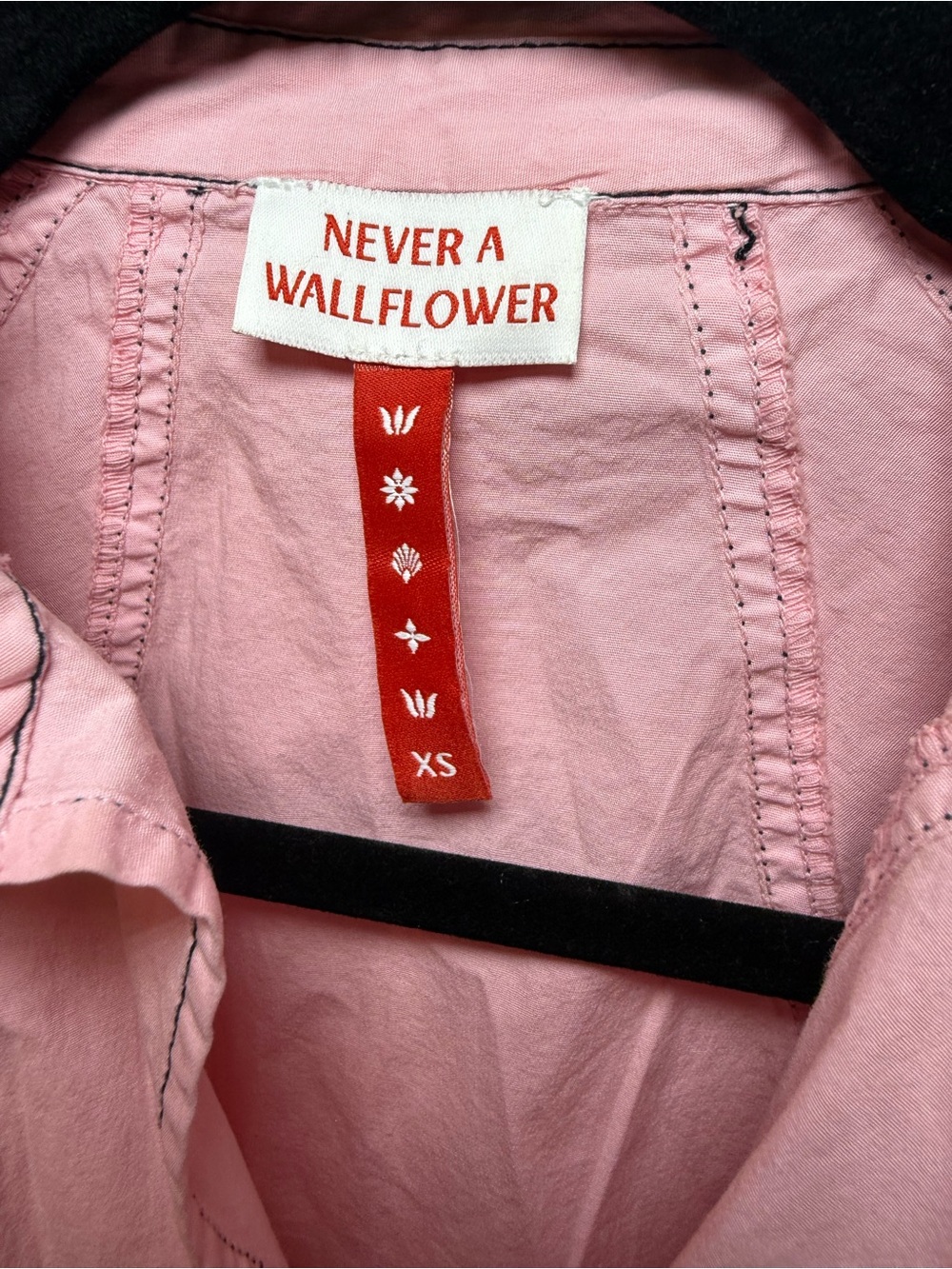Wallflower Light Pink Split-Neck Peasant Blouse - Picture 4 of 7